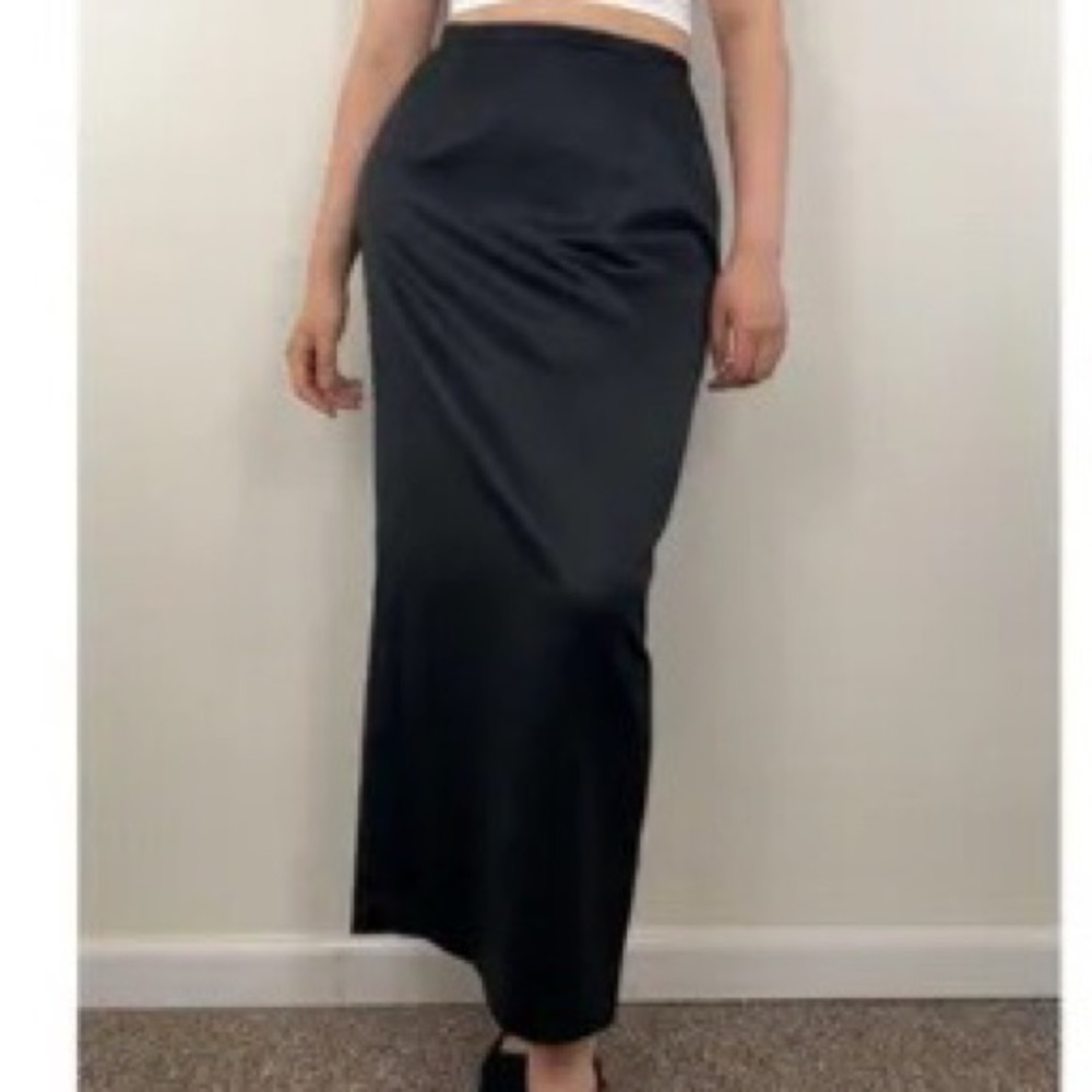 Emma James Satin Maxi Straight Skirt